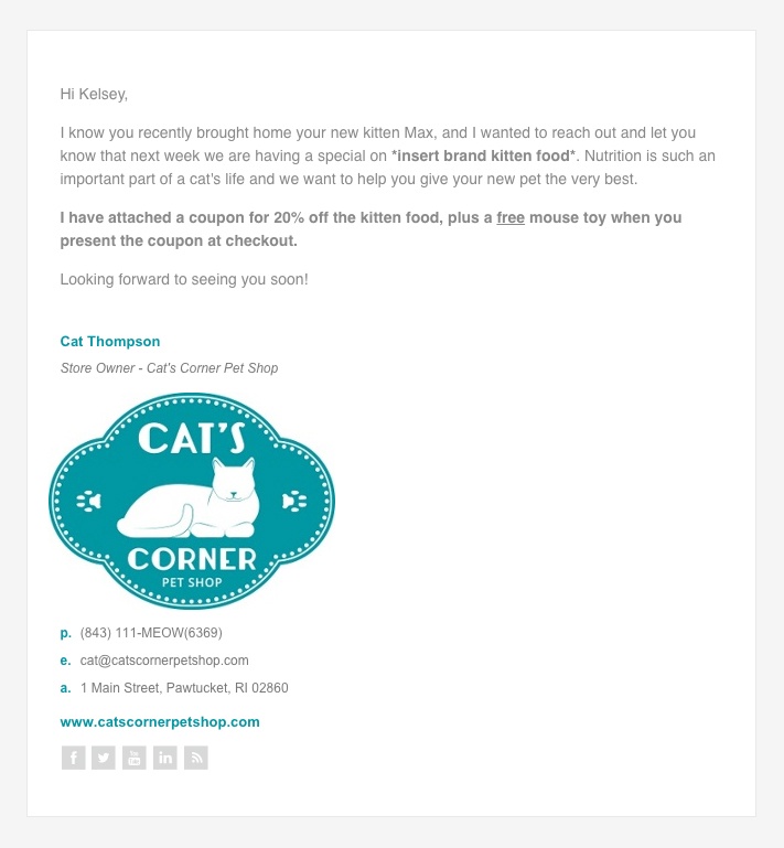Personalized Email Template