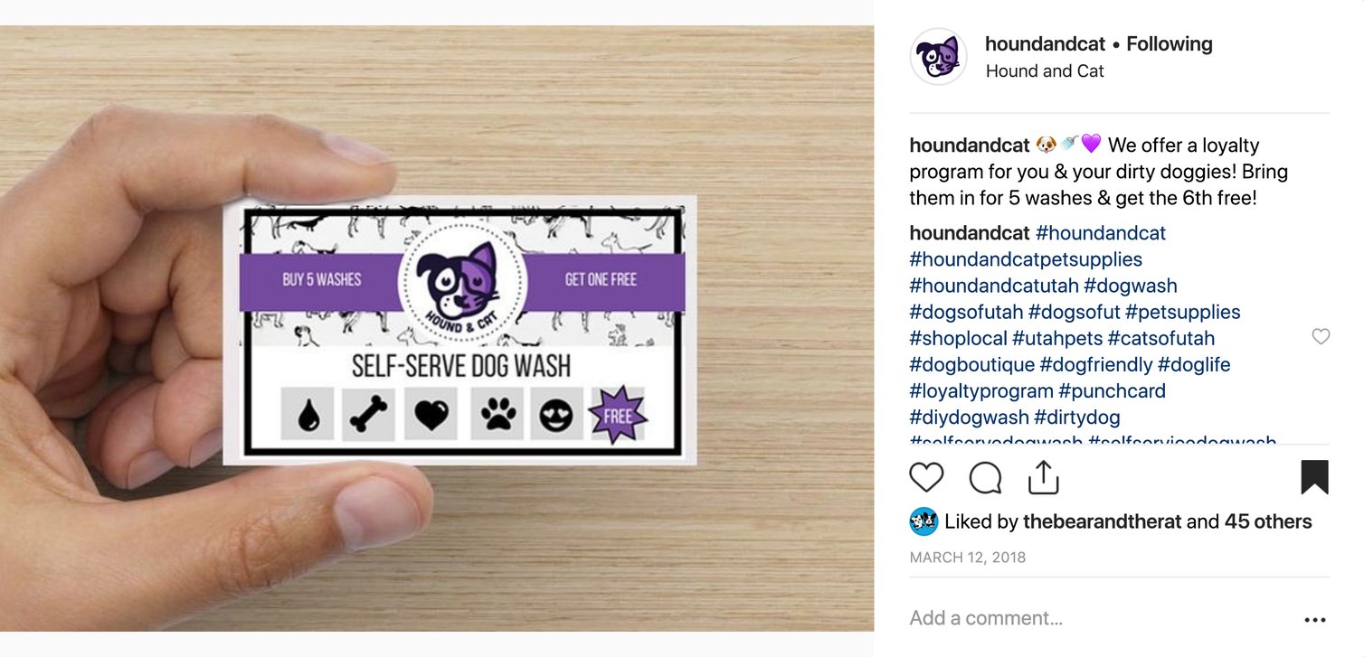 Hound and Cat - Self-Serve Dog Wash Loyalty Card